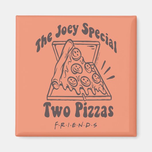 FRIENDS™ | Joey Pizza Citaat Magneet (Voorkant)