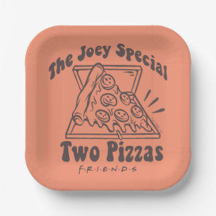 FRIENDS™ Joey Pizza Citaat Papieren Bordje