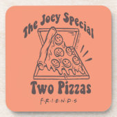 FRIENDS™ | Joey Pizza Quote Bier Onderzetter (Voorkant)