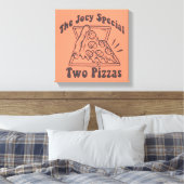 FRIENDS™ | Joey Pizza Quote Canvas Afdruk (Insitu (Slaapkamer))