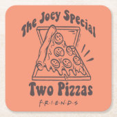 FRIENDS™ | Joey Pizza Quote Kartonnen Onderzetters (Voorkant)