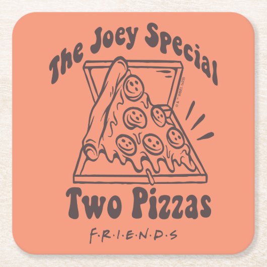 FRIENDS™ | Joey Pizza Quote Kartonnen Onderzetters (Voorkant)