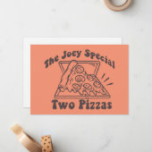 FRIENDS™ | Joey Pizza Quote Notitiekaartje (Voorkant / Achterkant in situ)