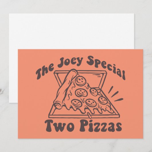 FRIENDS™ | Joey Pizza Quote Notitiekaartje (Voorkant / Achterkant)