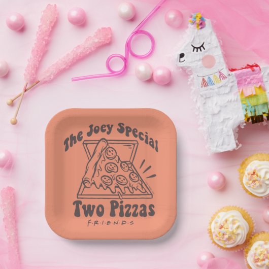 FRIENDS™ | Joey Pizza Quote Papieren Bordje (Feest)
