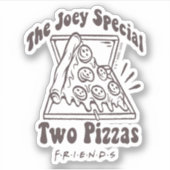 FRIENDS™ | Joey Pizza Quote Sticker (Voorkant)