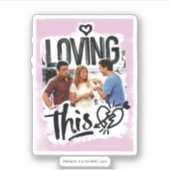 FRIENDS™ | Joey, Rachel en Ross - Ik hou van dit! Sticker (Voorkant)