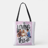 FRIENDS™ | Joey, Rachel en Ross - Ik hou van dit! Tote Bag (Achterkant)
