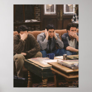 FRIENDS™ Joey, Ross en Chandler op de bank Poster
