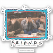 FRIENDS™ | Joey, Ross en Chandler op de Couch Sticker (Voorkant)