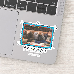 FRIENDS™   Joey, Ross en Chandler op de Couch Sticker
