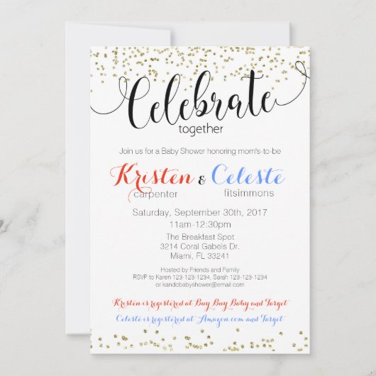 Friends Joint Baby shower Invitation Book Kaart (Voorkant)