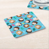 FRIENDS™ | Karakter Chibi Pattern Kartonnen Onderzetters (Schuin)