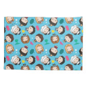 FRIENDS™ | Karakter Chibi Pattern Kussensloop (Achterkant)