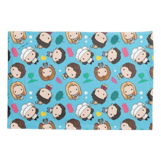 FRIENDS™ | Karakter Chibi Pattern Kussensloop (Achterkant)