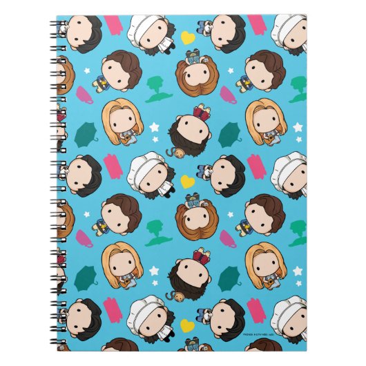 FRIENDS™ | Karakter Chibi Pattern Notitieboek (Voorkant)