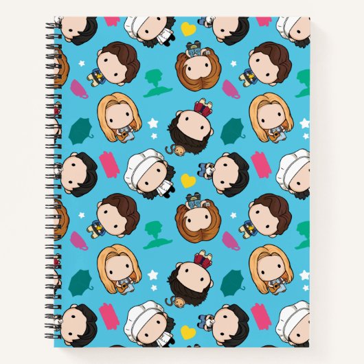 FRIENDS™ | Karakter Chibi Pattern Notitieboek (Voorkant)