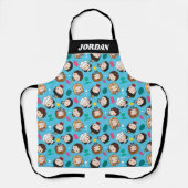 FRIENDS™ | Karakter Chibi Pattern Schort (Voorkant)