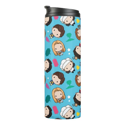 FRIENDS™ | Karakter Chibi Pattern Thermosbeker (Geroteerd rechts)