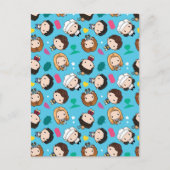 FRIENDS™ | Karakter Chibi Pattern Uitnodiging Briefkaart (Voorkant)