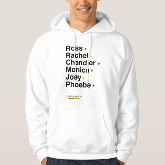 FRIENDS™ | Karakter Namen 2 Hoodie (Voorkant)