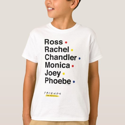 FRIENDS™ | Karakter Namen 2 T-shirt (Voorkant)