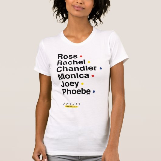 FRIENDS™ | Karakter Namen 2 T-shirt (Voorkant)