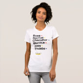 FRIENDS™ | Karakter Namen 2 T-shirt (Voorkant volledig)