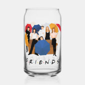 FRIENDS™ Karakter Silhouet Blikvorm Glas (Voorkant)