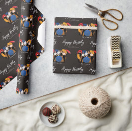 FRIENDS™ Karakter Silhouet | Gelukkige Verjaardag Cadeaupapier
