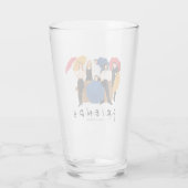 FRIENDS™ Karakter Silhouet Glas (Achterkant)
