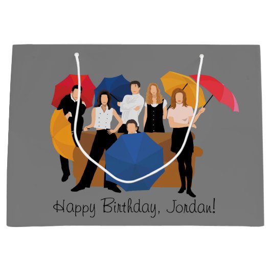 FRIENDS™ Karakter Silhouet Groot Cadeauzakje (Voorkant)