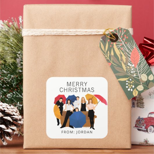 FRIENDS™ Karakter Silhouet | Kerstcadeau Label (Feestdagen)