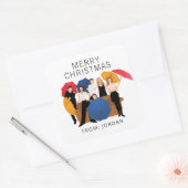 FRIENDS™ Karakter Silhouet | Kerstcadeau Label (Envelop)