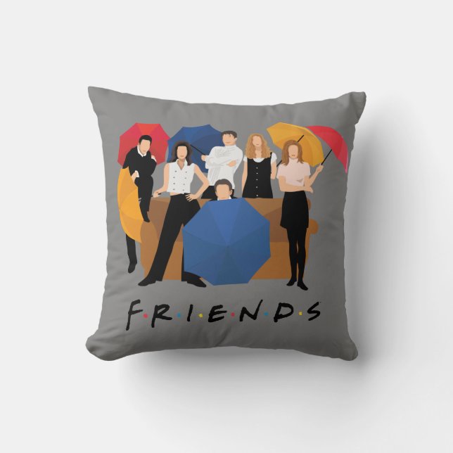 FRIENDS™ Karakter Silhouet Kussen (Voorkant)
