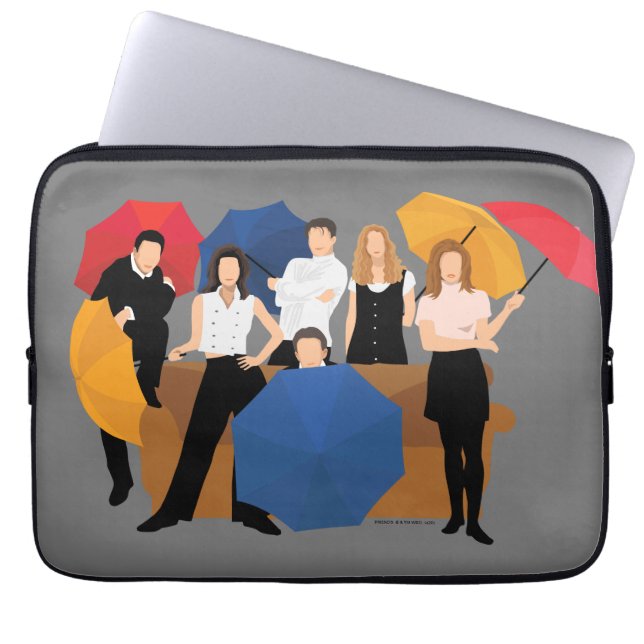 FRIENDS™ Karakter Silhouet Laptop Sleeve (Voorkant)