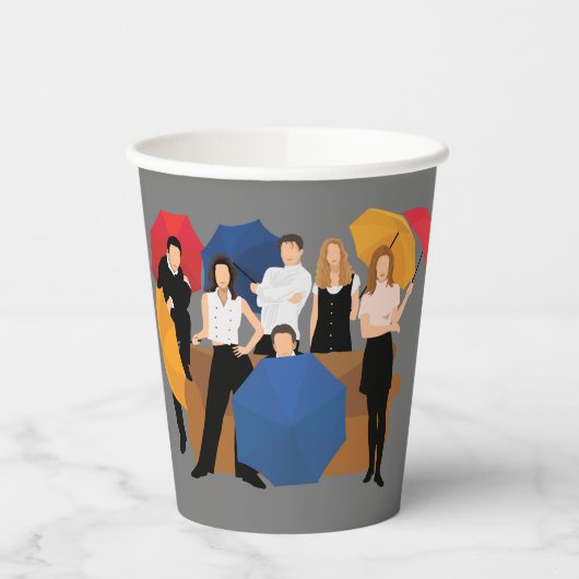 FRIENDS™ Karakter Silhouet Papieren Bekers (Links)