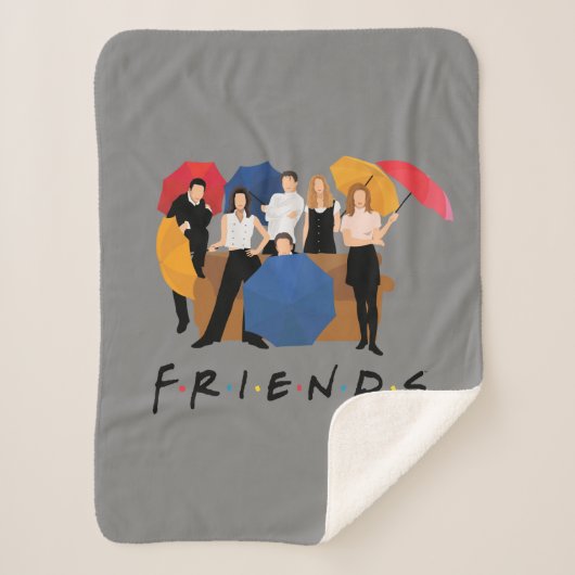 FRIENDS™ Karakter Silhouet Sherpa Deken (Voorkant)