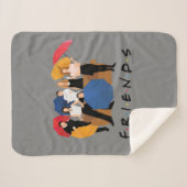 FRIENDS™ Karakter Silhouet Sherpa Deken (Voorkant (horizontaal))