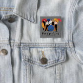 FRIENDS™ Karakter Silhouet Vierkante Button 5,1 Cm (In situ)