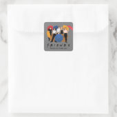FRIENDS™ Karakter Silhouet Vierkante Sticker (Tas)