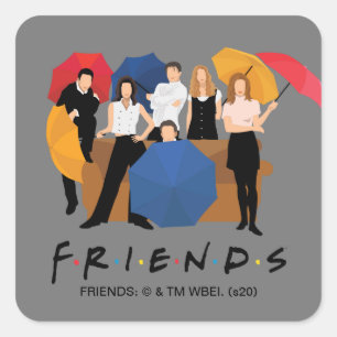 FRIENDS™ Karakter Silhouet Vierkante Sticker