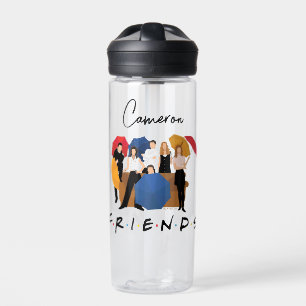 FRIENDS™ Karakter Silhouet Voeg je naam toe Waterfles