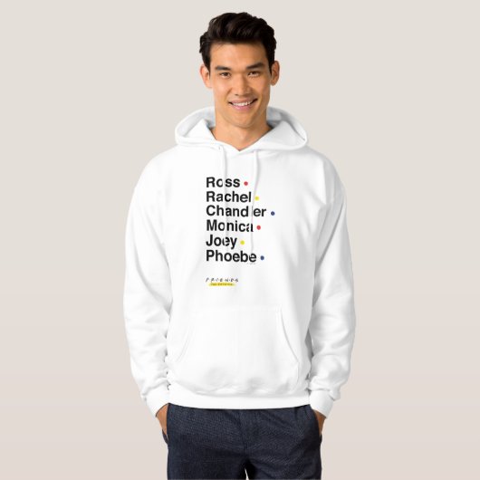 FRIENDS™ | Karakternamen 2 Hoodie (Voorkant volledig)