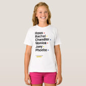 FRIENDS™ | Karakternamen 2 T-shirt (Voorkant volledig)