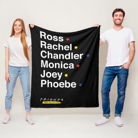 FRIENDS™ | Karakternamen Fleece Deken (In situ)