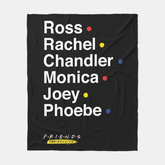 FRIENDS™ | Karakternamen Fleece Deken (Voorkant)