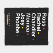 FRIENDS™ | Karakternamen Fleece Deken (Voorkant (Horizontaal))
