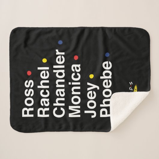 FRIENDS™ | Karakternamen Sherpa Deken (Voorkant (horizontaal))