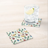 FRIENDS™ | Kerst Icon Patroon Kartonnen Onderzetters (Insitu)